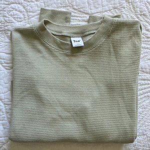 Aritzia - TNA Waffle Crew Boxy Longsleeve